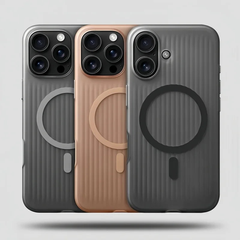 Coque iPhone à Rayures Mat Magsafe