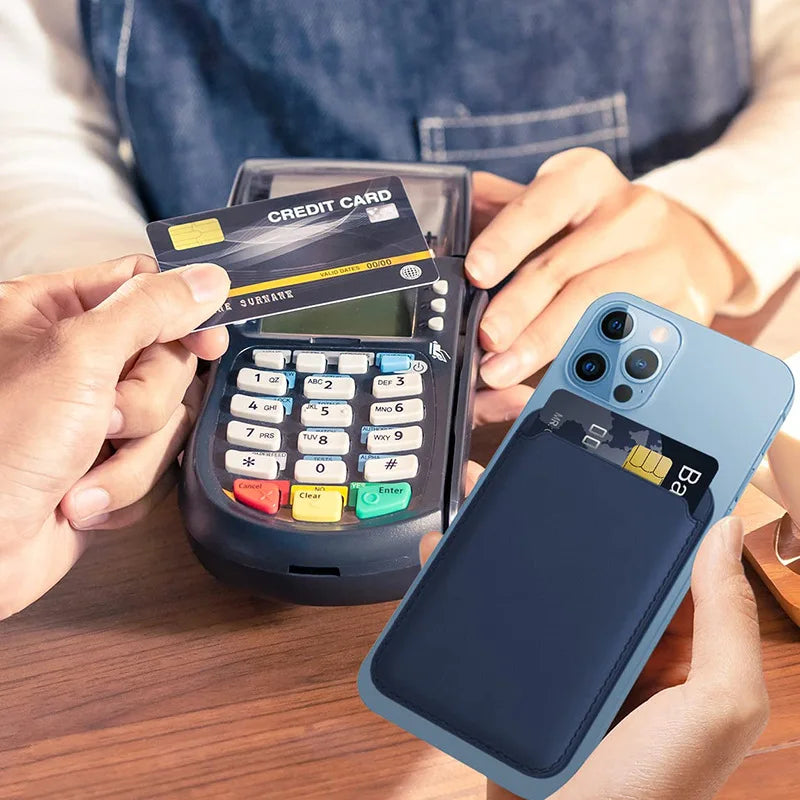 Porte-cartes Magnétique en Cuir